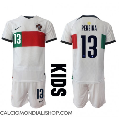 Maglie da calcio Portogallo Danilo Pereira #13 Seconda Maglia Bambino Mondiali 2022 Manica Corta (+ Pantaloni corti)
